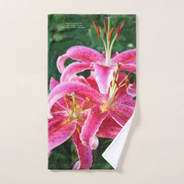 Stargazer Oriental Lilies Handdoek