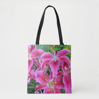 Stargazer Oriental Lilies Tote Bag