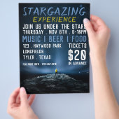 Stargazer Portrait, Planetarium Event Adverteren Flyer (Hand)