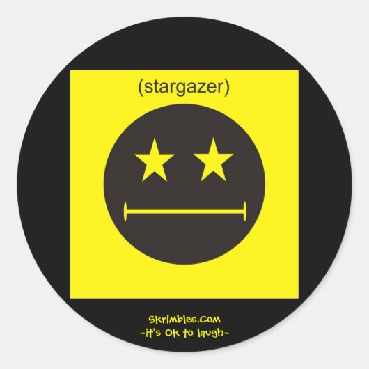 Stargazer Ronde Sticker (Voorkant)