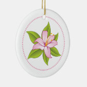 Stargazer roze lelie aangepaste versiering keramisch ornament (Rechts)