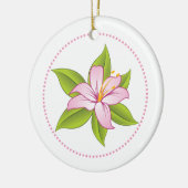 Stargazer roze lelie aangepaste versiering keramisch ornament (Links)
