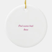Stargazer roze lelie aangepaste versiering keramisch ornament (Achterkant)