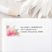 Stargazer Roze & Wit Bloemen Retouradres Label (Insitu)