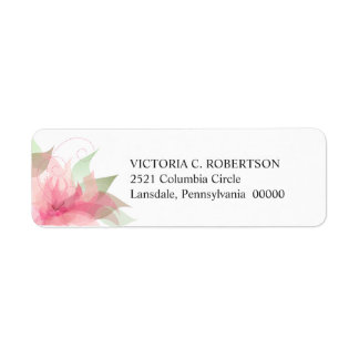 Stargazer Roze & Wit Bloemen Retouradres Label