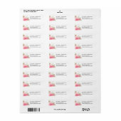 Stargazer Roze & Wit Bloemen Retouradres Label (Full Sheet)