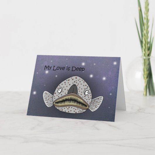 Stargazer Vis Mijn Liefde Is Diep Grappige Verjaar Kaart (Voorkant)