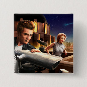 Stargazers 2 vierkante button 5,1 cm