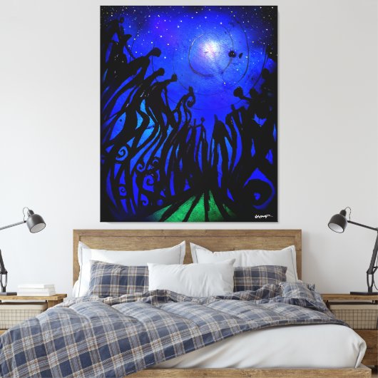 StarGazers (omwikkeld canvas) Canvas Afdruk (Insitu (Slaapkamer))
