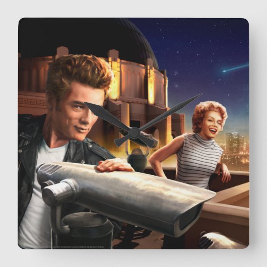 Stargazers Vierkante Klok (Voorkant)