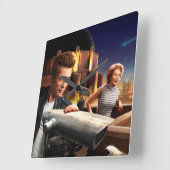 Stargazers Vierkante Klok (Hoek)