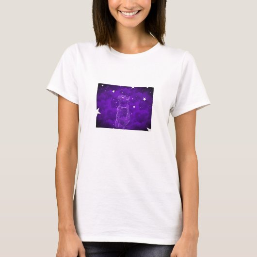 Stargazing Cat t-shirt (Voorkant)