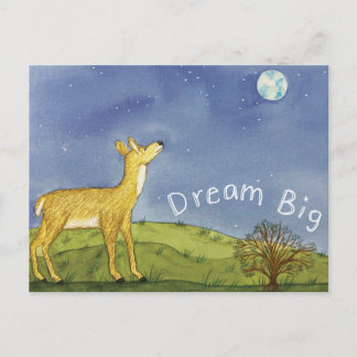 Stargazing Deer Postcard Briefkaart