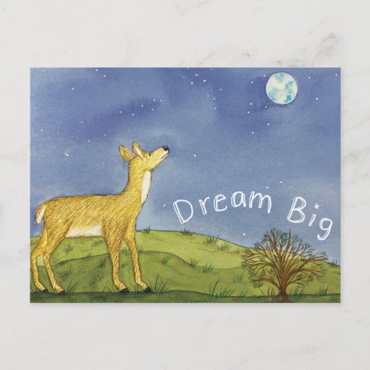 Stargazing Deer Postcard Briefkaart (Voorkant)