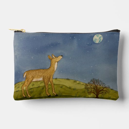Stargazing Deer Zipper Pouch Etui (Voorkant)