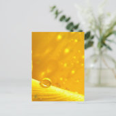 Stargazing Dew Drops on Yellow Daffodil Briefkaart (Staand voorkant)