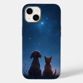 Stargazing Puppy & Kitten iPhone Case (Achterkant)