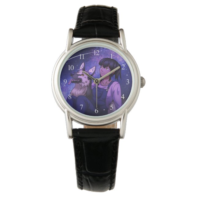 Stargazing with a Dog Horloge (Voorkant)