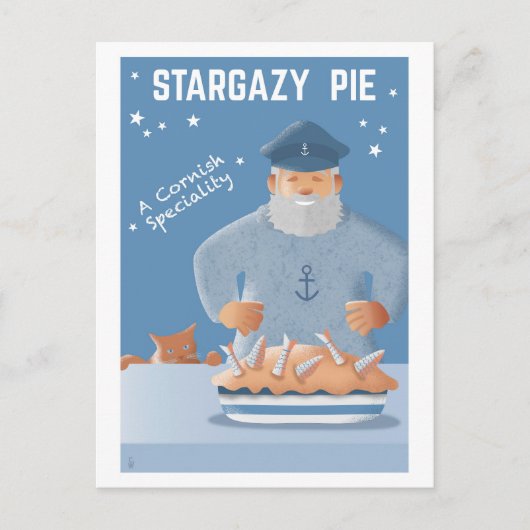 Stargazy Pie-ansichtkaart Briefkaart (Voorkant)