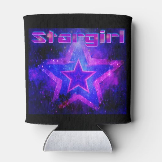 StarGirl - Paarse en zwarte Koozie (Achterkant)