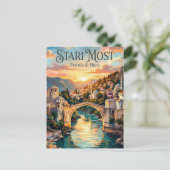 Stari Most Bosnië & Herz. Briefkaart (Staand voorkant)