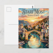 Stari Most Bosnië & Herz. Briefkaart (Voorkant / Achterkant)