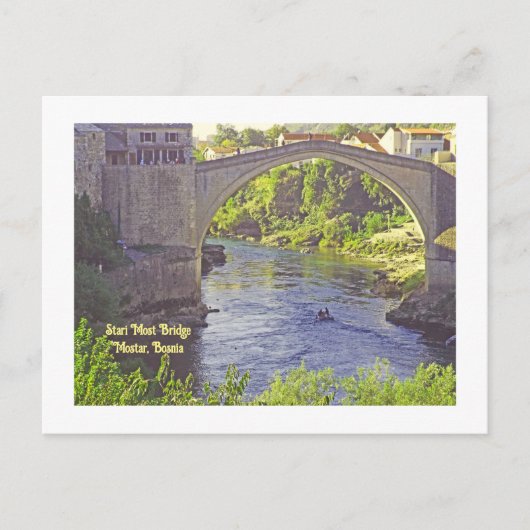 Stari Most Bridge, Mostar, Bosnië Briefkaart (Voorkant)