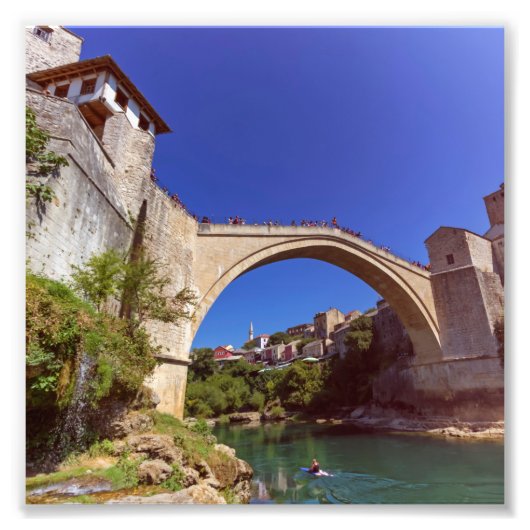 Stari most, Mostar, Bosnië en Herzegovina Foto Afdruk (Voorkant)