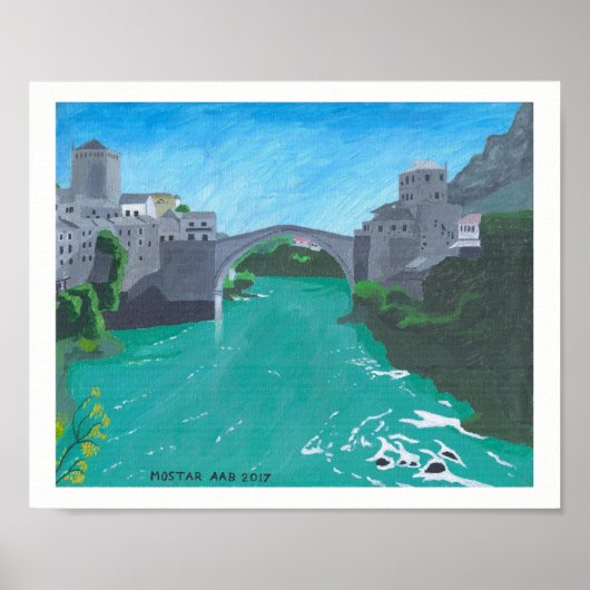 Stari most, Mostar, Bosnië en Herzegovina Poster (Voorkant)