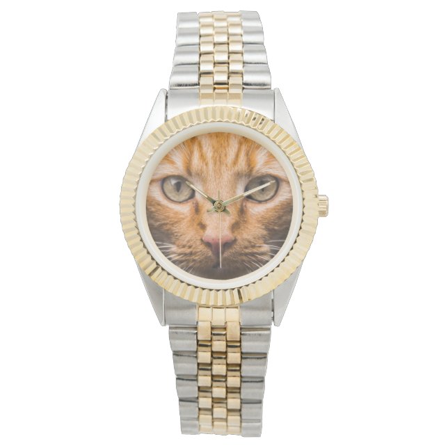 Staring Cat-horloges Horloge (Voorkant)