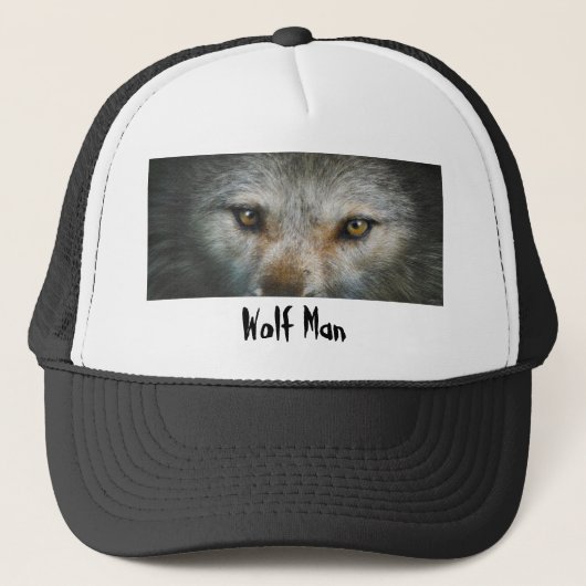 Staring Grijze Wolf Eyes Wildlife Art Trucker Pet (Voorkant)