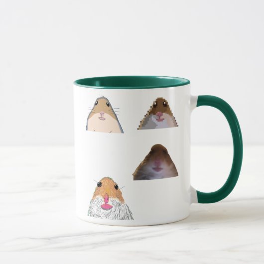 Staring Hamster Funny Meme Mug Memes Set Mok (Rechts)
