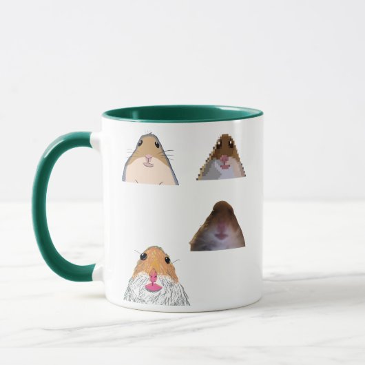 Staring Hamster Funny Meme Mug Memes Set Mok (Links)