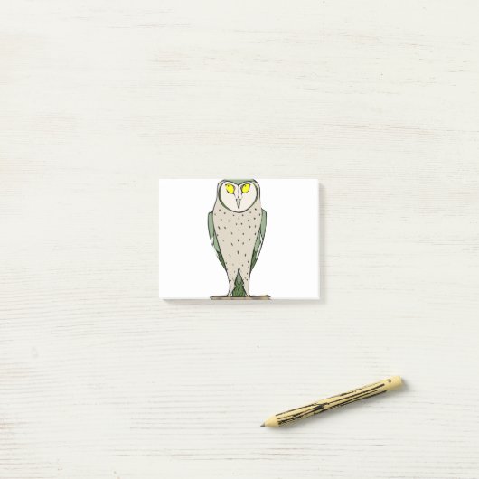 Staring Uil Post-it® Notes (Op bureau)