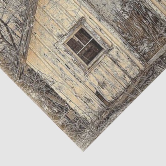 Stark en winterschuur tissuepapier (Detail)