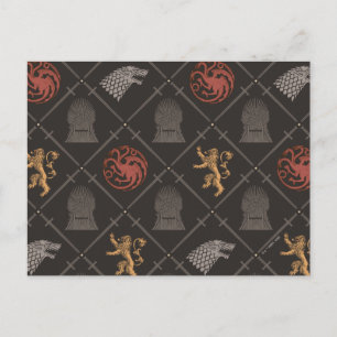 Stark, lannister, Targaryen, ijzertroonpatroon Briefkaart
