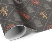 Stark, lannister, Targaryen, ijzertroonpatroon Cadeaupapier (Rol Hoek)