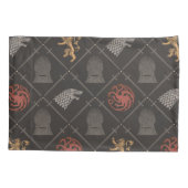 Stark, lannister, Targaryen, ijzertroonpatroon Kussensloop (Achterkant)