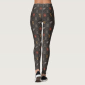 Stark, lannister, Targaryen, ijzertroonpatroon Leggings (Achterkant)