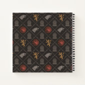 Stark, lannister, Targaryen, ijzertroonpatroon Notitieboek (Achterkant)