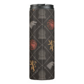 Stark, lannister, Targaryen, ijzertroonpatroon Thermosbeker (Achterkant)