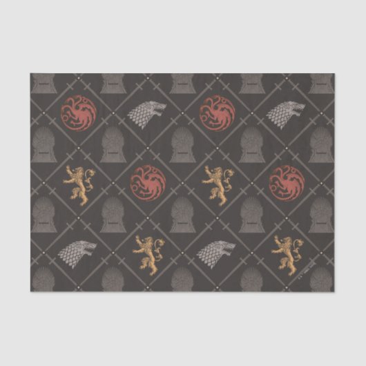 Stark, lannister, Targaryen, ijzertroonpatroon Tissuepapier (Voorkant)