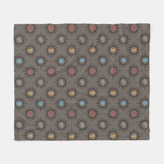 Stark, Lannister, Targaryen, Night King Pattern Fleece Deken (Voorkant (Horizontaal))