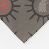 Stark, Lannister, Targaryen, Night King Pattern Fleece Deken (Hoek)