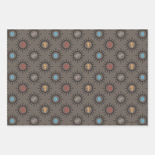 Stark, Lannister, Targaryen, Night King Pattern Inpakpapier Vel (Voorkant 2)