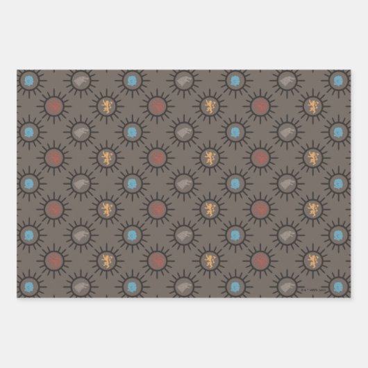 Stark, Lannister, Targaryen, Night King Pattern Inpakpapier Vel (Voorkant)