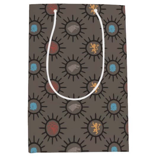 Stark, Lannister, Targaryen, Night King Pattern Medium Cadeauzakje (Voorkant)