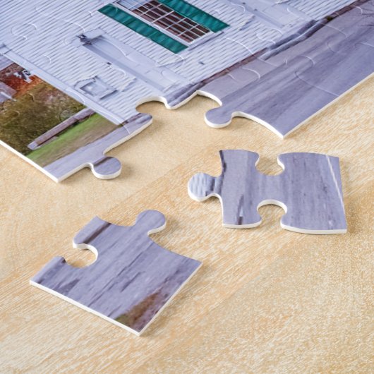 Stark New Hampshire overdekte brug en kerkelijke h Legpuzzel (Zijkant)