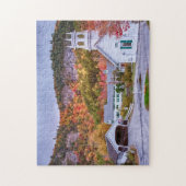 Stark New Hampshire overdekte brug en kerkelijke h Legpuzzel (Verticaal)