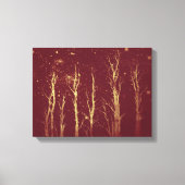 Stark Trees Deep Red Canvas Afdruk (Voorkant)